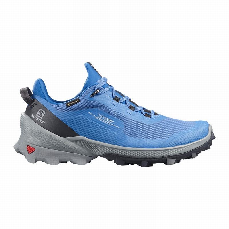 SALOMON CROSS OVER GORE-TEX Philippines - Women's Hiking Shoes - Blue | 235140-ZMP